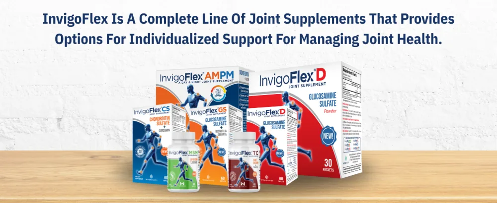 INVIGOFLEX CS - Chondroitin Sulfate with Turmeric Curcumin Non GMO for Knee Hand Back & Hip Premium Joint Supplement 60 Count (Pack of 1) - INVIGOFLEX