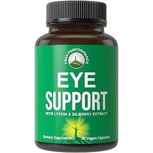 Peak Performance Eye Vitamins - Macular Support Supplement with Lutein Zeaxanthin Astaxanthin Carotenoids Bilberry Extract. Capsules for Aging Eyes Computer Smartphone Users. Avoid Degeneration - eye support capsules