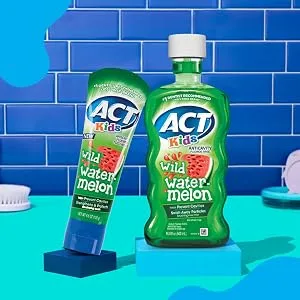 ACT Kids Anticavity Fluoride Rinse 16.9 fl. oz. Groovy Grape & Toothpaste 4.6 oz. Bubble Gum Blowout - product information 6