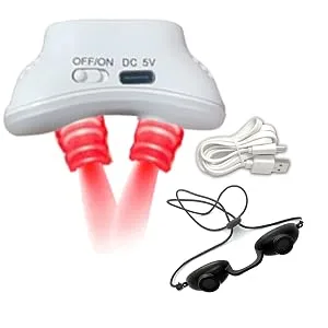 Red Light for Nose Red Light Nasal - Red light nasal stimulator with USB charger and eye protection.