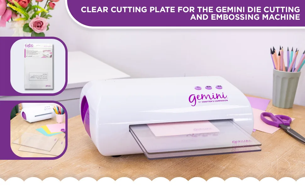 Crafter's Companion - Gemini Accessories - Clear Cutting Plate For Gemini Die Cutting Machine  9 inches x 12.5 inches - gemini die cutting machine cutting plate paper craft metal dies crafting embossing