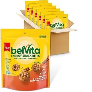 belVita Energy Snack Bites Maple Cinnamon and Sunflower Seed 6-5 oz Bags - image