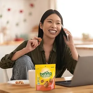 belVita Energy Snack Bites Maple Cinnamon and Sunflower Seed 6-5 oz Bags - image