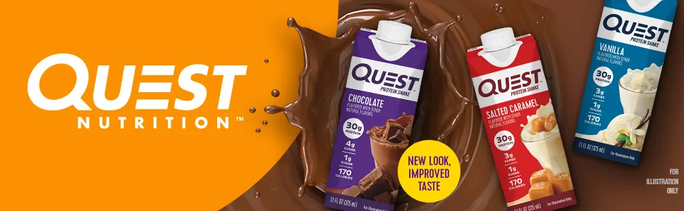 Quest Nutrition Ready To Drink Chocolate Protein Shake High Protein Low Carb Gluten Free & Protein Chips Variety Pack (BBQ Cheddar & Sour Cream Sour Cream & Onion) - product information 1