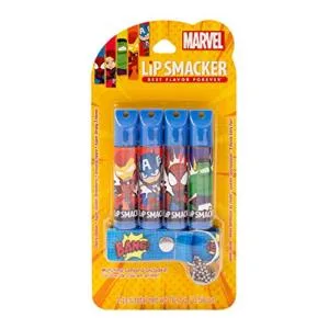 Lip Smacker Marvel 4 Piece Iron Man Captain America Spider-Man Hulk Lip Balm Bundle with Lippy Pals Unicorn Lip Balm - product information 1