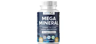 Mega Mineral Complete Complex with Vitamin D Calcium Magnesium Zinc Potassium Boron Selenium Chromium & 72 Trace Minerals Iron-Free USA Made 60 Tablets 60 Count (Pack of 1) - product information 2