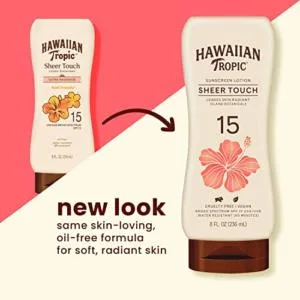 Hawaiian Tropic Weightless Hydration Clear Spray Sunscreen SPF 30 & Sheer Touch Ultra Radiance Lotion Sunscreen SPF 15 8oz - product information 2
