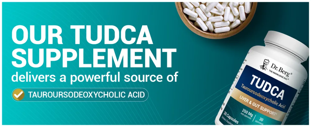 Dr. Berg TUDCA Supplement (Tauroursodeoxycholic Acid) - Powerful Formula for Liver Health Bile Flow Gallbladder Support and Digestive Health* - 30 Capsules - Dr. Berg TUDCA Supplement Premium A+ Content gut health liver health liver function digestion