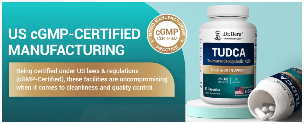 Dr. Berg TUDCA Supplement (Tauroursodeoxycholic Acid) - Powerful Formula for Liver Health Bile Flow Gallbladder Support and Digestive Health* - 30 Capsules - Dr. Berg TUDCA Supplement Premium A+ Content gut health liver health liver function digestion