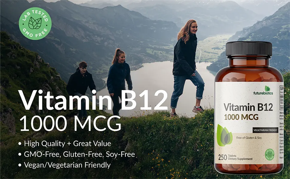 Futurebiotics Vitamin B12 1000mcg Vegetarian Friendly Non-GMO 250 Tablets - futurebiotics