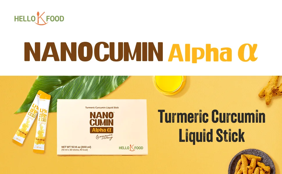 NANOCUMIN Alpha Turmeric Curcumin Liquid Stick 30ea - 140mg Curcuminoids for 1 Stick - Easy and Fast Absorption - 10ml x 30 Days 10.14 oz - hello kfood nanocumin liquid stick turmeric curcumin