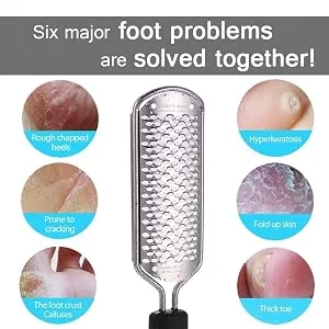 2 Blades Pedicure Foot File Scrubber Rasp Feet Callus Shaver Cuticle Cutter and Corn Remover Pedi Tool (2 Blades) - product information 3