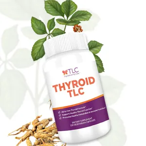 Thyroid TLC - All-in-One Thyroid Support Formula with Iodine Selenium and Maganese (120 Vegetarian Capsules) - Thyroid support capsules is made using premium quality ingredients
