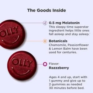 OLLY Kids Sleep & Multivitamin Gummy Melatonin & Vitamins A-E Bs Zinc 50 Count Sleep and 70 Count Multivitamin - product information 1