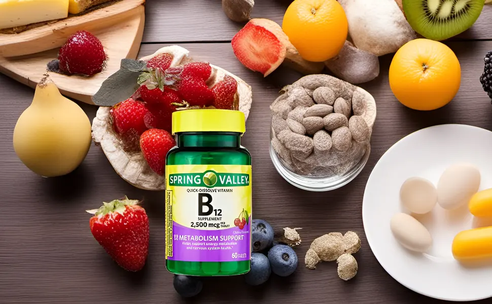 H4U Spring Valley Vitamin B12 Supplement Quick-Dissolve Tablets 2500 mcg Cherry 120 Count - product information 3