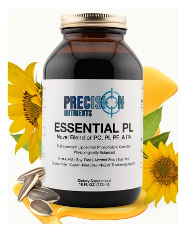 Precision Nutrients Essential Phospholipid Complex Sunflower-Based Brain Supplement for Memory Focus Cellular Detox and Repair Cognitive Support with PC PE PI PS PA Non-GMO - 16fl oz - product information 5