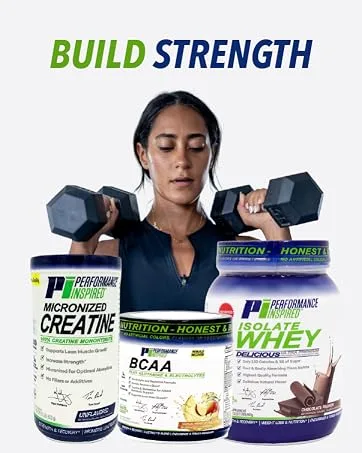 PERFORMANCE INSPIRED Nutrition Pre-Workout Powder - Contains Citrulline - Nitrosigine - Green Tea - All Natural - 1.49 lb - Tropical Fruit Punch - Build Strength