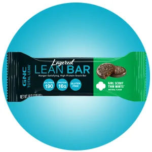 GNC Total Lean Layered Lean Bar| Hunger Satisfying - High Protein Snack Bar | Peanut Butter Pie - 9 Bars Peanut Butter Pie 1 Count (Pack of 1) - Total Lean Layered Lean Bar