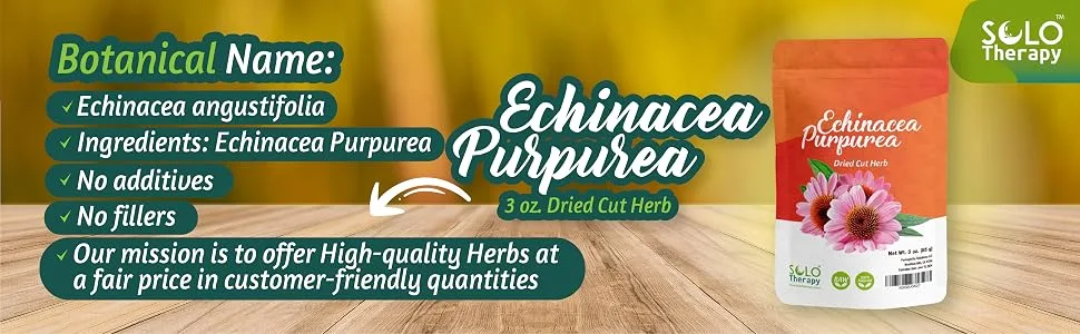 Echinacea Purpurea Herb 3 oz Echinacea Purpurea Herb Tea Dried Cut Herb Resealable Bag Premium Quality 100% Natural - ECHINACEA
