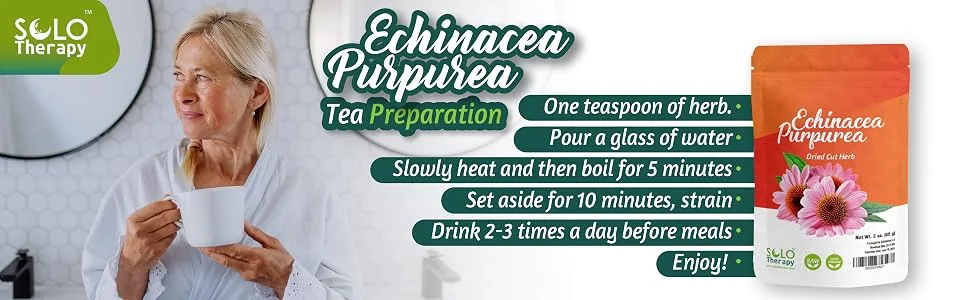 Echinacea Purpurea Herb 3 oz Echinacea Purpurea Herb Tea Dried Cut Herb Resealable Bag Premium Quality 100% Natural - ECHINACEA