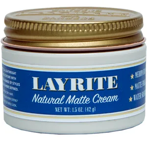 Layrite Natural Matte Cream  1.5 oz - Layrite Natural Matte Cream Medium Hold Barbershop Flexible Versatile Casual Definition Smooth