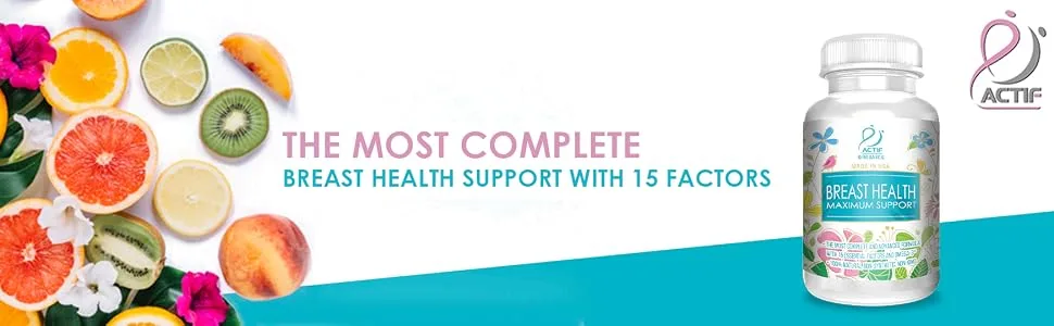 ACTIF Breast Health Maximum Support with 15 Advanced Factors and Omega-3 - Non GMO Made in USA 90 Count - product information 1