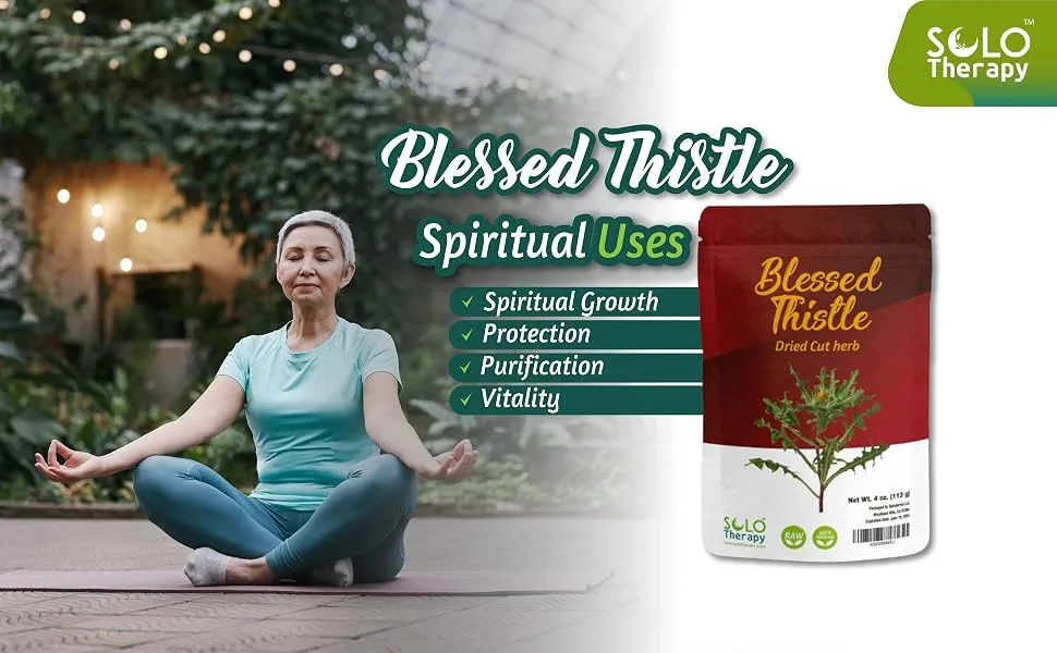 Blessed Thistle Herb 4 oz Resealable Bag Blessed Thistle Tea Cardo Bendito Holy Thistle 100% Natural Cnicus Benedictus - BLESSED THISTLE