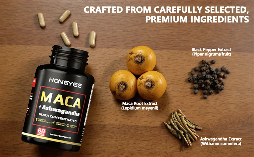 Maca Root 3000mg Capsules 2 Pack - Supports Natural Health - Energy - Performance & Mood Supplement - Enhanced Blood Flow 2-Month Supply-1500mg*2 - aphrodisiac
