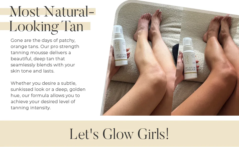 2 Hour Dark Starter Pack: 2 Hour Dark Sunless Tanning Mousse + Applicator Mitts - sunless tanning mousse dark summer tan rich brown tint professional formula face body vegan kit
