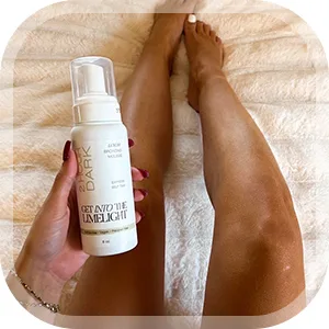 2 Hour Dark Starter Pack: 2 Hour Dark Sunless Tanning Mousse + Applicator Mitts - sunless tanning mousse dark summer tan rich brown tint professional formula face body vegan kit