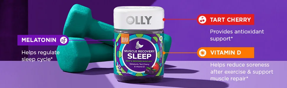 OLLY Muscle Recovery Sleep Gummies 40 Count and Active Immunity+Elderberry Gummies 45 Count Bundle - product information 5