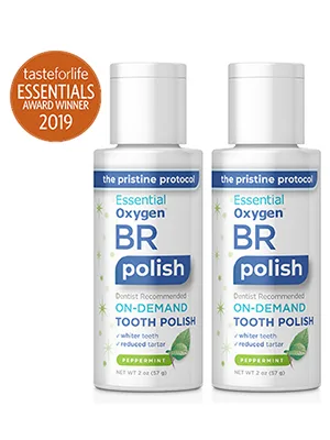 Essential Oxygen BR On-Demand Tooth Polish Peppermint White 2 Ounce Pack of 2 - product information 1