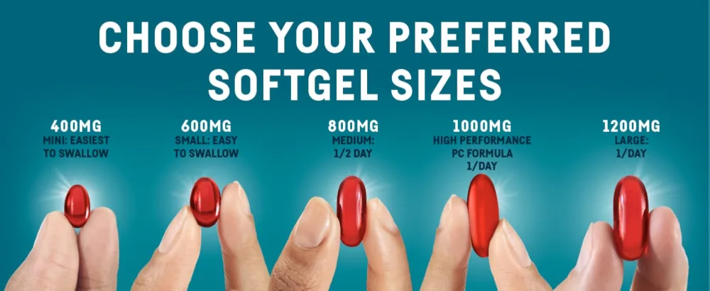 Kori Krill Excel Krill Oil 1000mg Supplements with EPA & DHA High Performance PC Formula for Max Absorption Non-GMO Source 50 Softgels 50 Count (Pack of 1) - Choose from mini, small or regular pill sizes of Kori Krill to best suit your preference