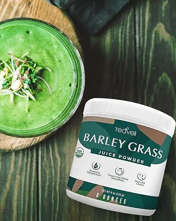 Teaveli Spirulina Chlorella Capsules and Barley Grass Juice Powder Bundle - product information 5