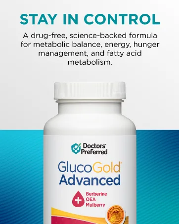DOCTORS' PREFERRED Alpha GPC Supplement - Premium Formula. 600 MG/Serving 60 Vegan Capsules 30-Day Supply - GlucoGold Advanced