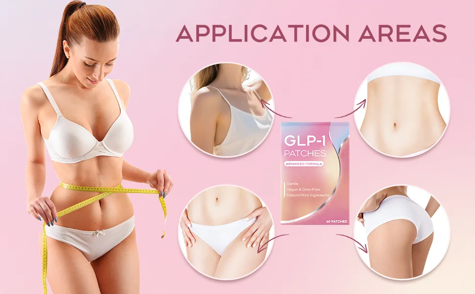 AYOJOY GLP-1 Patches for Women & Men | Advanced Natural Formulation | with L-Glutamine Berberine Cinnamon & Pomegranate | 60 Count -Pink - aplus content image