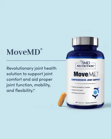 1MD Nutrition MoveMD & CurcuminMD Plus Bundle | Doctor Formulated with Collagen Turmeric Curcumin and Boswellia Serrata | Joint Health Supplement - movemd