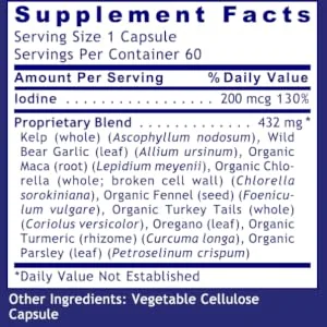 QNL Quantum Thyroid Support Supplement - Pure Thyroid Support Complex - Aids Hormonal Balance for Women & Men - Vegan Thyroid Complex - Features Iodine - 60 Plant-Source Capsules - thyroid support