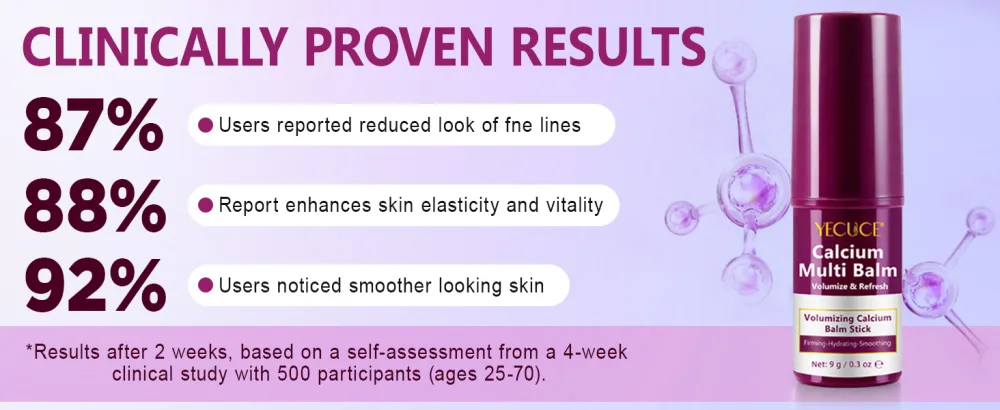 Akeeronn 2PCS Calcium Multi Balm Calcium Volume Multi Balm Anti-Aging Wrinkle Core Stick Collagen Moisturing Stick for Moisturizing and Firming Eyes Neck and Face 9g - Calcium Multi Balm Stick