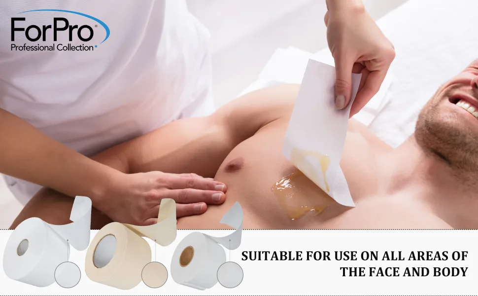 ForPro Natural Muslin Epilating Roll  Tear-Resistant  for Hair Removal  2.5  W x 100 Yds. - ForPro