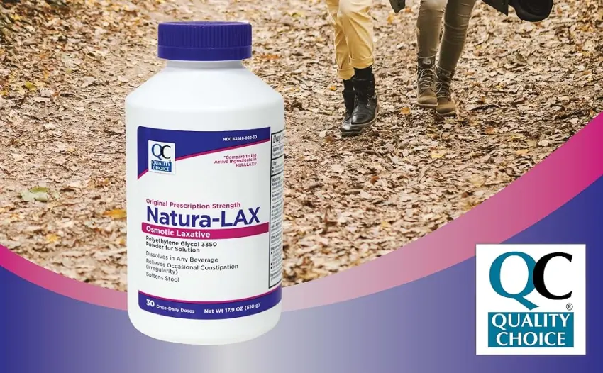 Quality Choice Oral Laxative Powder for Occasional Constipation and Irregularity. 30 Dose Stool Softener Unflavored Grit Free Sugar Free. - QC94675