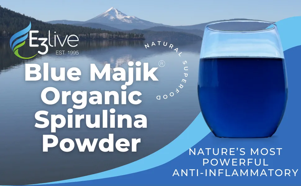 E3live Blue Majik - 30% Phycocyanin Content - Chemical-Free 50 Grams 1.76 Ounce (Pack of 1) - E3Live
