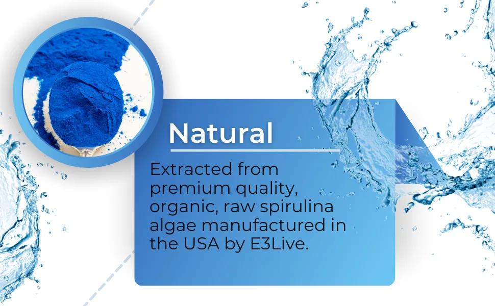 E3live Blue Majik - 30% Phycocyanin Content - Chemical-Free 50 Grams 1.76 Ounce (Pack of 1) - E3Live