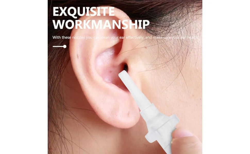 Outanaya 10pcs Ear Cleaning Disposable Tips for Ear Wash Systems Fit Nozzles Sturdy Material for Family Use Care Supply - product information 6