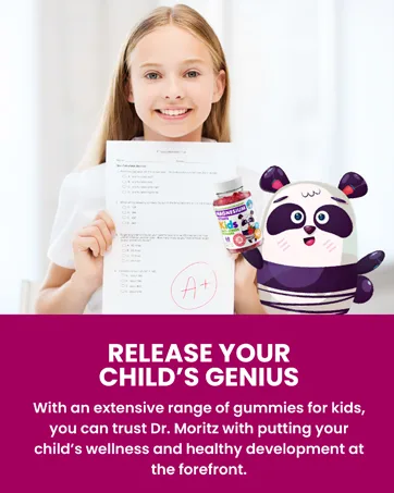 DR. MORITZ Complete Wellness Duo - Kids Magnesium Gummies (60 Count) - Sugar-Free with Vitamin C (60 Count 2 Pack) - Gummies Supplement for Children