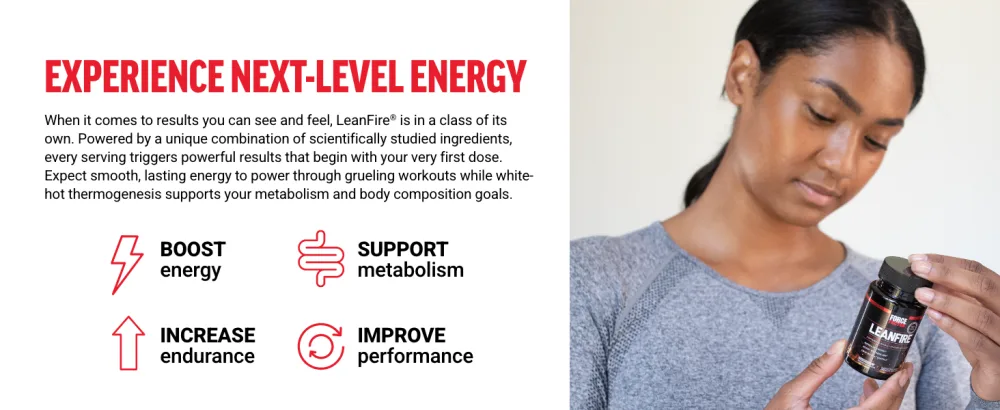 Force Factor LeanFire Pre Workout Energy Pills with Green Tea Extract and Caffeine to Increase Energy Build Lean Muscle Black 30 Count (Pack of 1) Package May Vary - experience next-level energy