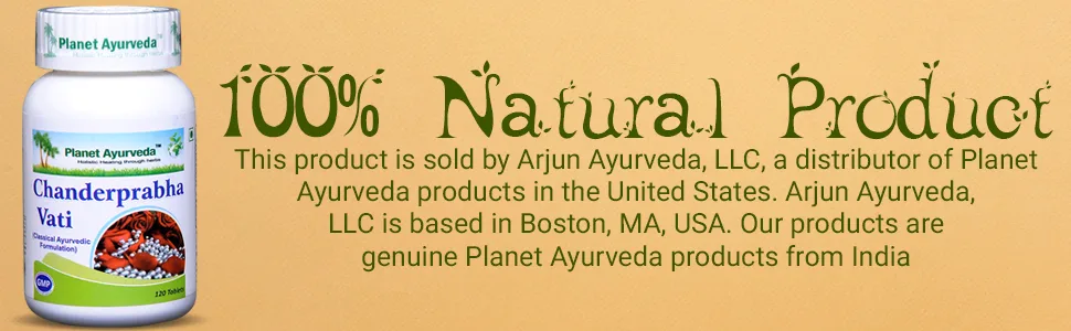 Chanderprabha Vati - 120 Tablets - 500mg - Planet Ayurveda (in USA) - Natural Product