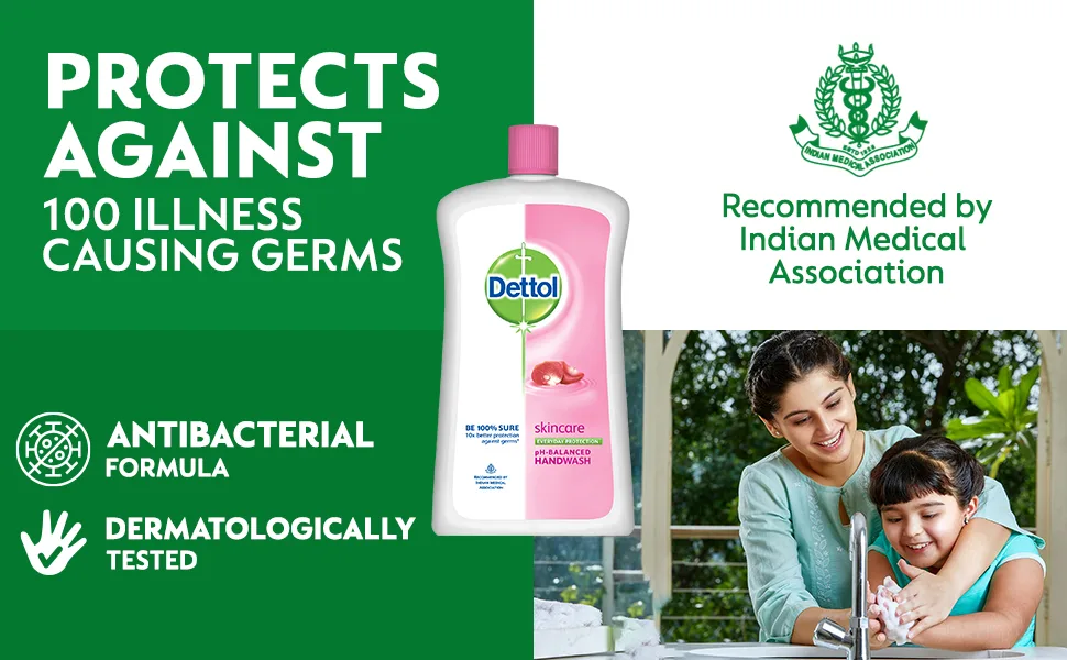 Dettol Skincare Liquid Handwash | 875ml (29.59 Fl Oz) | Pack of 2 - product information 1