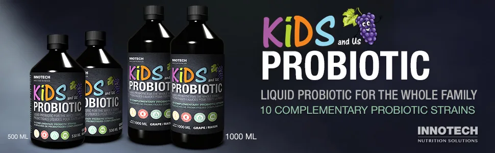 INNOTECH Nutrition: Kids and Us Liquid Probiotic Grape Flavour - 530 ml - product information 2