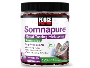 Force Factor Chewable Melatonin 5mg Drug-Free Supplement Vegan Non-GMO Cherry Flavor 120 Tablets - product information 8